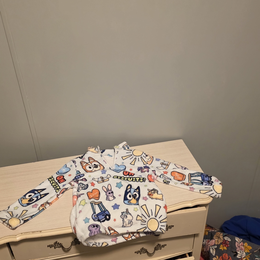 Kids Cartoon Print Jacket - White
